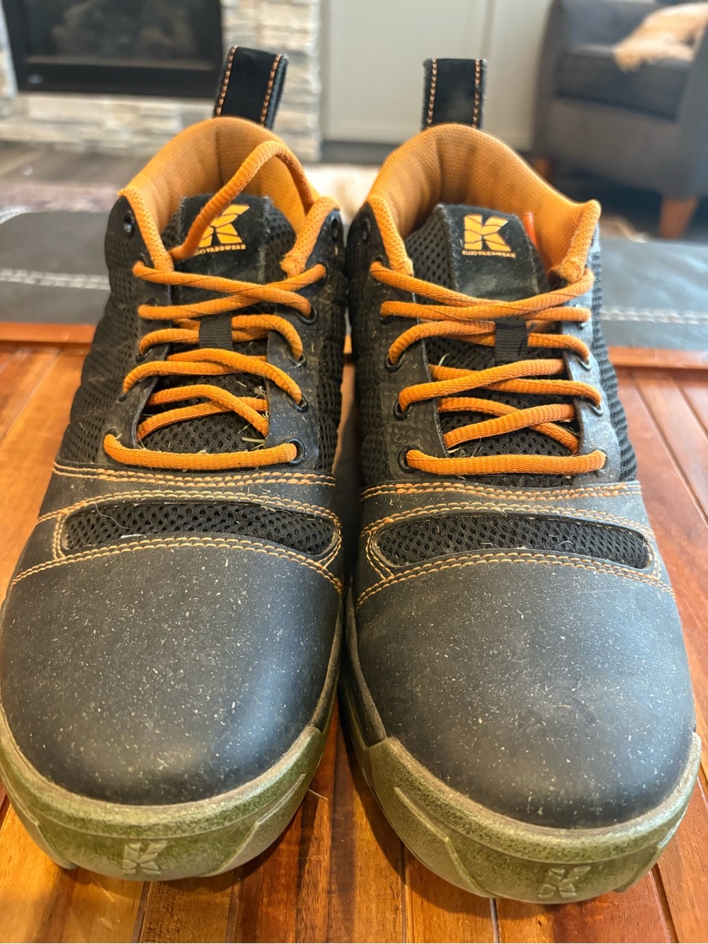 KUJO Yardwear Yard Shoes Black Orange Outdoor Work Lawn Shoes Men’s Size Unknown